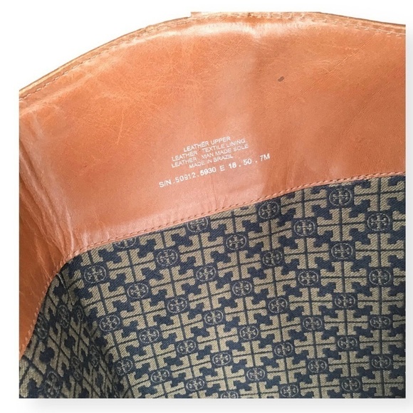 Tory Burch Colton Leather Riding Knee High Boots in Almond Size 7. - Picture 13 of 13